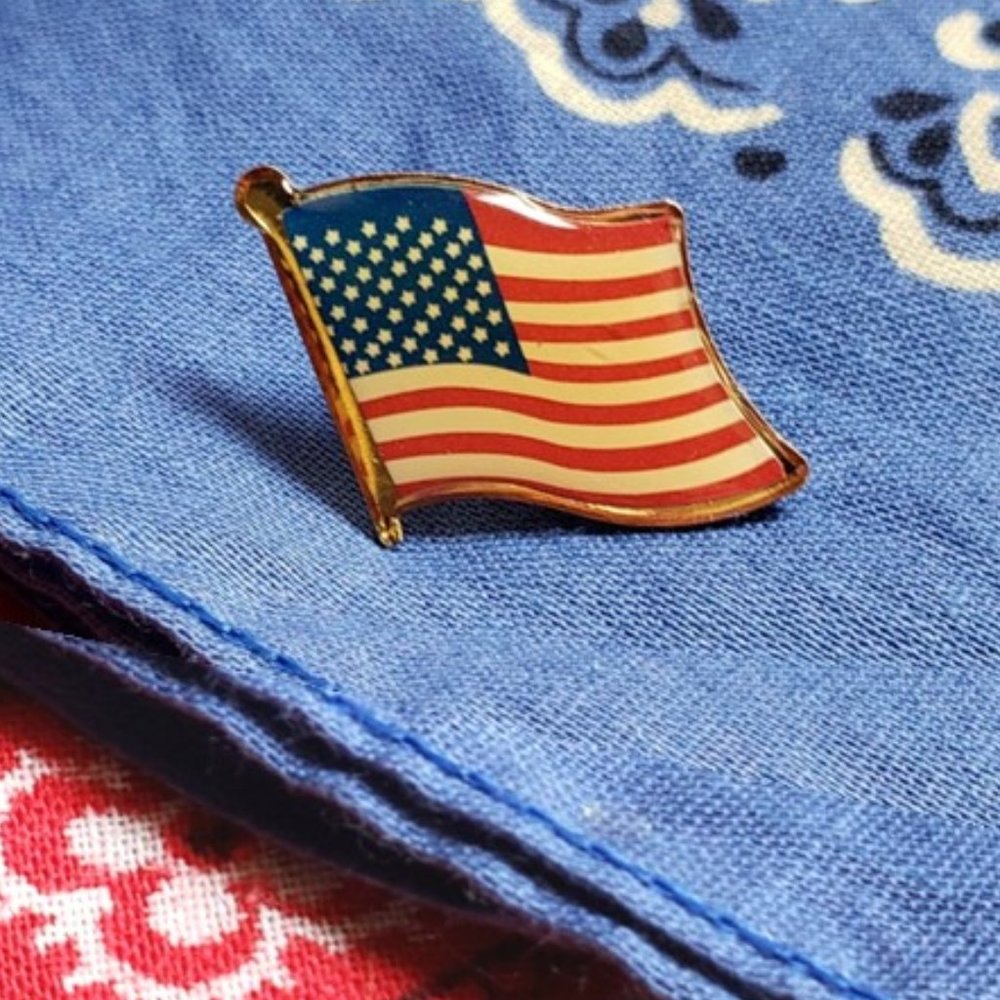 PLEASE VOTE!!   U.S. Flag Lapel Pin